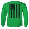 0021. Vintage American Flag United States of America Military us USA Patriotic Style Men's Long Sleeve t Shirt (Irish Green Small) view 3