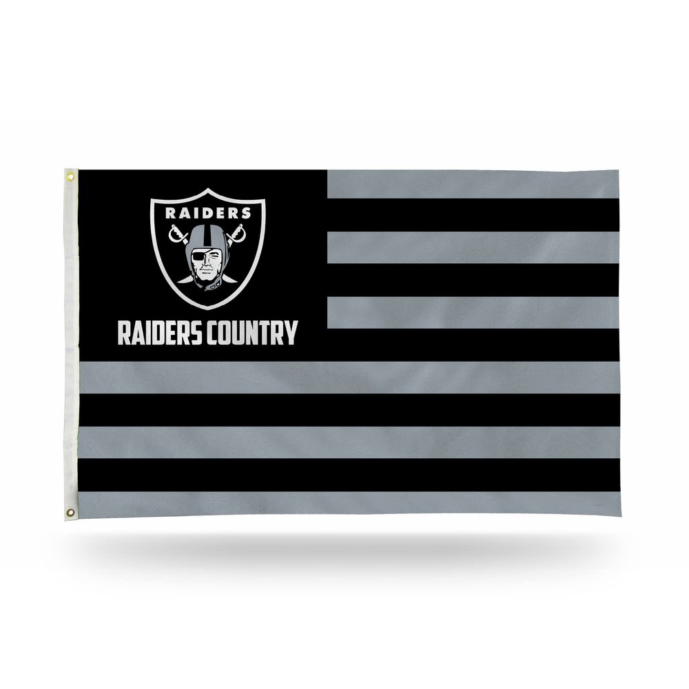 Rico Industries NFL Las Vegas Raiders Country 3' x 5' Banner Flag 3' x 5' Banner Flag Single Sided - Indoor or Outdoor - Home Dcor