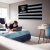 Rico Industries NFL Las Vegas Raiders Country 3' x 5' Banner Flag 3' x 5' Banner Flag Single Sided - Indoor or Outdoor - Home Dcor view 4