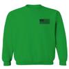 0021. Vintage American Flag United States of America Military us USA Patriotic Style Men's Crewneck Sweatshirt (Irish Green Large) view 2