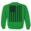 0021. Vintage American Flag United States of America Military us USA Patriotic Style Men's Crewneck Sweatshirt (Irish Green Large) view 3