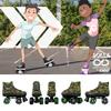 Crazy Skates Rolla Roller Skates for Boys and Girls - Sneaker-Style Kids Quad Skates Camo (Size: Mens 1 / Womens 1) view 4