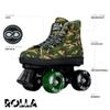 Crazy Skates Rolla Roller Skates for Boys and Girls - Sneaker-Style Kids Quad Skates Camo (Size: Kids j13) view 2