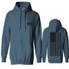 0021. Vintage American Flag United States of America Military us USA Patriotic Style Sweatshirt Pullover Hoodie (Indigo Blue, Small) view 1