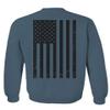 0021. Vintage American Flag United States of America Military us USA Patriotic Style Men's Crewneck Sweatshirt (Indigo Blue Small) view 3