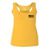 0021. Vintage American Flag United States of America Military us USA Patriotic Style Women's Tank Top Racerback (Gold Large) view 1