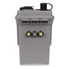 Frabill Pow'R Source Storage Box | Water Resistant Lightweight and Portable Power 12V 10 AH Power Source and Storage Box, Gray view 2