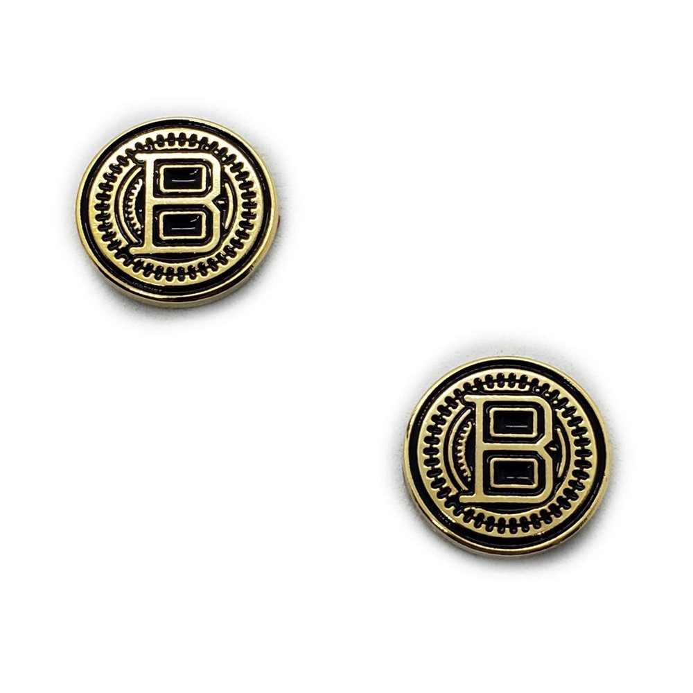 Custom 2 X Browning Grip Medallions HI-Power B Challenger Real Gold Plated