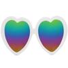 Gravity Shades Heart Shaped Rainbow Lens Sunglasses - White view 1