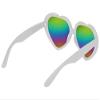 Gravity Shades Heart Shaped Rainbow Lens Sunglasses - White view 2