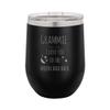 Grammie - I Love you to the Moon and Back - Insulated 12-Ounce Engraved Wine Stainless Steel Travel Tumbler Mug, Lid view 1