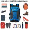 MIRACOL 18L Hydration Backpack with 2.5L BPA Free Water Bladder: Large-Capacity Hydration Pack with 2 Waist Pouch Insulated Water Backpack - for Hiking Running Biking Camping Hunting view 2