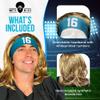 Watt's Wigs - Star Athlete Headband Wig (Teal) - One Size Fits All - Long Hair Blond Wig with Sewn Printed Headband view 2