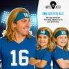 Watt's Wigs - Star Athlete Headband Wig (Teal) - One Size Fits All - Long Hair Blond Wig with Sewn Printed Headband view 4