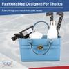 CRS Cross Rink Side Tote. Ice Skating Accessory Bag-Figure Skating, Roller, Inline Skaters, Dance, Cheer.Organizes Guards Water Bottle Phone (Rink Side Tote, Blue Sky) view 2
