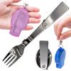 Acantha Foldable Fork and Spoon Set, Portable Folding Spoon and Fork Set with Two Plastic Storage Cases for Travel Camping Outdoors Picnic view 1