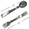 Acantha Foldable Fork and Spoon Set, Portable Folding Spoon and Fork Set with Two Plastic Storage Cases for Travel Camping Outdoors Picnic view 4