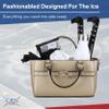CRS Cross Rink Side Tote. Ice Skating Accessory Bag-Figure Skating, Roller, Inline Skaters, Dance, Cheer.Organizes Guards Water Bottle Phone (Rink Side Tote, Gold) view 2