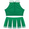 Moggemol Women Cheer Leader Costume Uniform Crop Top with Pleated Mini Skirt Cheerleading Dress Outfit Green X-Large view 4