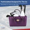 CRS Cross Rink Side Tote. Ice Skating Accessory Bag-Figure Skating, Roller, Inline Skaters, Dance, Cheer.Organizes Guards Water Bottle Phone (Rink Side Tote, Purple Violet) view 2