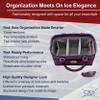 CRS Cross Rink Side Tote. Ice Skating Accessory Bag-Figure Skating, Roller, Inline Skaters, Dance, Cheer.Organizes Guards Water Bottle Phone (Rink Side Tote, Purple Violet) view 4