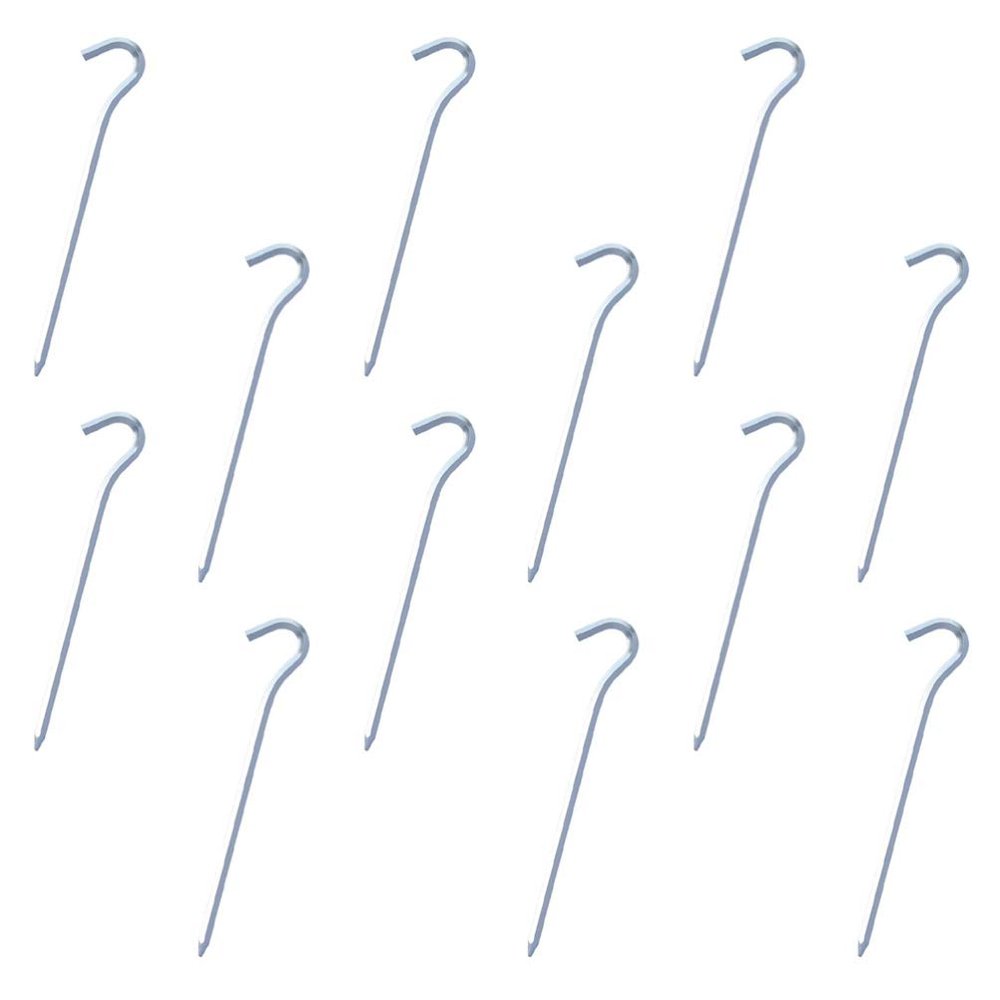 12pcs Heavy Duty Tent Stakes Shape Ground Nails for Outdoor Camping Hiking and Patio Use and Portable Tent Pegs for Secure Ground Anchoring