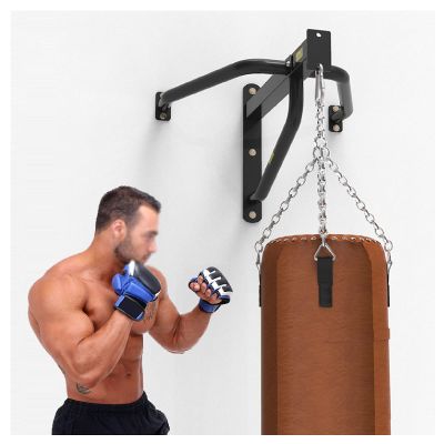 ZHANGQINGXIU Heavy Punch Bag Wall Bracket,Sandbag Holder Punching Bag Hanger Boxing Wall Mount Boxing Hanger Fitness Equipment for MMA Muay Thai, 3 Sizes (Color : Black, Size : 60cm)