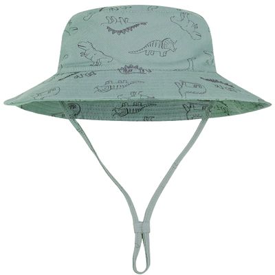 Baby Sun Hat UPF 50+ Sun Protective Toddler Bucket Hat Summer Kids Beach Hats Wide Brim Outdoor Play Hat for Boys Girls Sea Blue 6-12 Months
