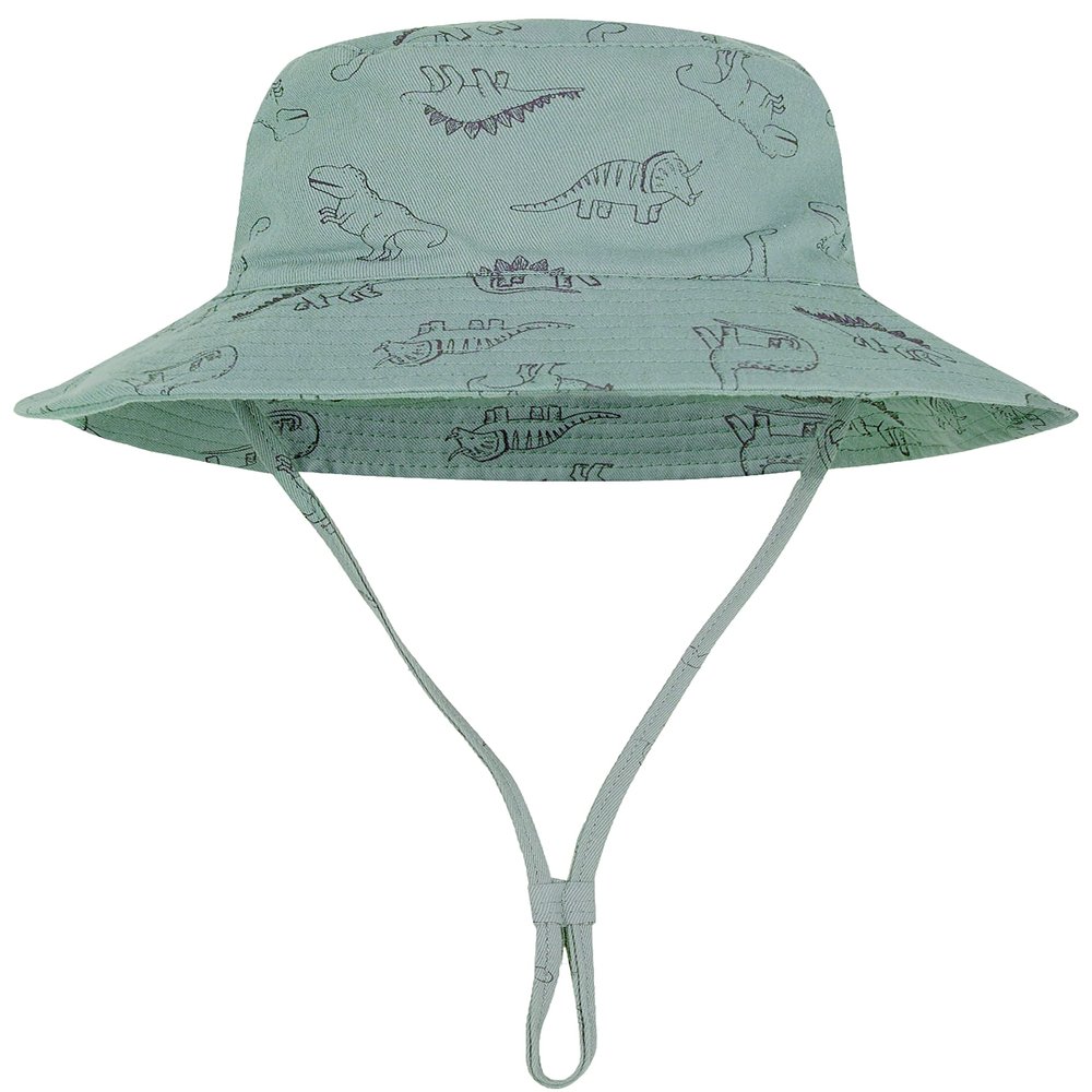 Baby Sun Hat UPF 50+ Sun Protective Toddler Bucket Hat Summer Kids Beach Hats Wide Brim Outdoor Play Hat for Boys Girls Sea Blue 6-12 Months