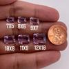 10x8 mm AAA Emerald Cut Rose De France Amethyst (1 pc) Loose Gemstone view 3