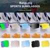 BangLong Polarized Sports Sunglasses Cycling Sun Glasses for Men Women with 5 Interchangeable Lenes for Running Baseball Golf view 2
