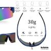 BangLong Polarized Sports Sunglasses Cycling Sun Glasses for Men Women with 5 Interchangeable Lenes for Running Baseball Golf view 3