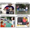RUIXFLR Ping Pong Set, 4 Ping Pong Paddle Retractable Net 8 Balls and Portable Storage Case, Table Tennis Sets, Perfect for Home Play, Gift view 3