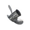 ARKDOZA 4 Blade 35hp 45hp 50hp Polished RH 13 Spline Tooth SS Prop Stainless Steel Propeller for Tohatsu Outboard Motor with Rubber Hub 11.6 x12 view 3