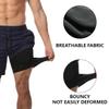 JWJ Men's 2 in 1 Workout Running Shorts 7 Inch Lightweight Athletic Gym Shorts with Compression Liner Navy M view 3