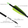 PANDARUS Archery 31-Inch Carbon Hunting Arrows, Turkey Feather Fletching with Replaceable Points, Targeting Practice Arrows Spine 500 for Recurve Bow, Longbow, Traditional Bow (Green) view 3