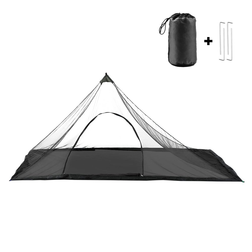 Lixada Camping Net with Carry Bag Single Triangular Net Yarn Tent Compact Lightweight Outdoors Mesh Screen Tent for Backpacking Hiking Camping Fishing Backyard
