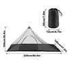 Lixada Camping Net with Carry Bag Single Triangular Net Yarn Tent Compact Lightweight Outdoors Mesh Screen Tent for Backpacking Hiking Camping Fishing Backyard view 3