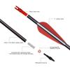 Elong 6PCS 28" Arrows for Compound Bows,Carbon Hunting Arrows for Archery Spine 500 with 100 Grain Screw Tips, for Compound & Recurve & Traditional Bow(with 6 Extra Nocks) view 3