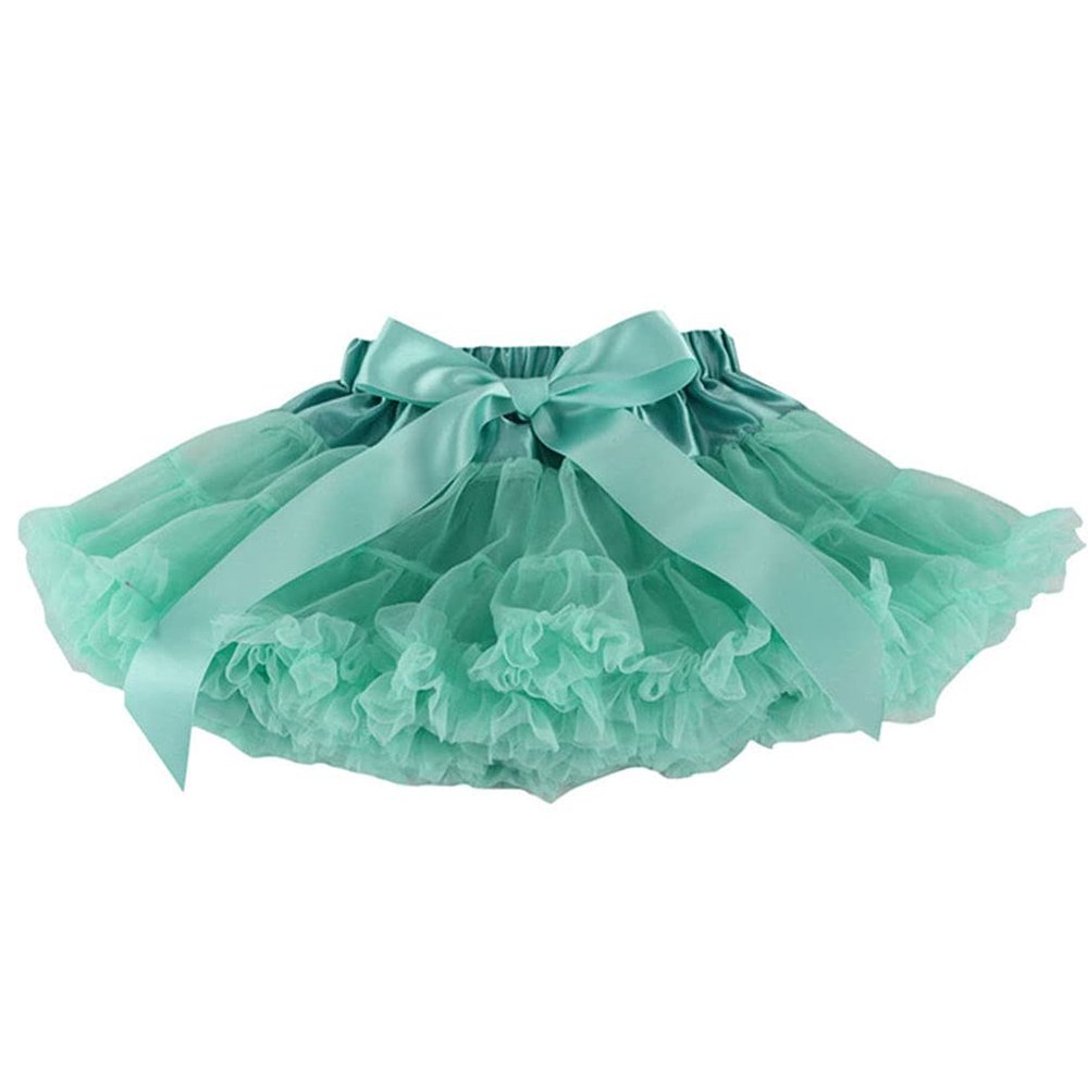 Baby Kids Pettiskirt Girls Tutu Skirts Ruffle Tulle Fluffy Dance Performance Dress Mini Skirt Princess Dress (Mint Green,XL,)