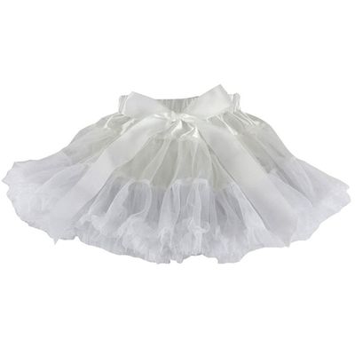 Baby Kids Pettiskirt Girls Tutu Skirts Ruffle Tulle Fluffy Dance Performance Dress Mini Skirt Princess Dress (White,M,)