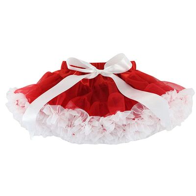 Baby Kids Pettiskirt Girls Tutu Skirts Ruffle Tulle Fluffy Dance Performance Dress Mini Skirt Princess Dress (Red + White,XXL,)