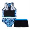 YONGHS 3PCs Girls Swimsuit Sleeveless Rash Guard Triangle Bikinis Tankini Sets with Swim Boyshorts Blue 16 view 4