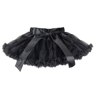Baby Kids Pettiskirt Girls Tutu Skirts Ruffle Tulle Fluffy Dance Performance Dress Mini Skirt Princess Dress (Black,M,)