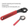 Kuuleyn Bottom Bracket Wrench,Bicycle Bottom Bracket Freewheel Wrench Remover Bike Cycling Repair Steel Tool Rubber Handle view 2