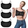 100 Pieces Disposable Bras Disposable Brassieres Non-Woven Bra Beauty Black Brassieres for Sunless Spray Tan Spa Salon Top Garment Underwear view 1