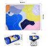 Exclusivo Mezcla Waterproof Picnic Blankets 60x80 Inch, Three Layers, Large Sandproof Foldable Beach Blanket for Camping on Grass, Picnic Mat, Abstract Yellow view 2