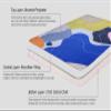 Exclusivo Mezcla Waterproof Picnic Blankets 60x80 Inch, Three Layers, Large Sandproof Foldable Beach Blanket for Camping on Grass, Picnic Mat, Abstract Yellow view 3