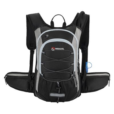Hydration Pack Hiking Water Backpack - Miracol Insulated Water Bag with 2L Bladder Black