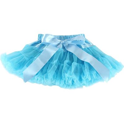 Baby Kids Pettiskirt Girls Tutu Skirts Ruffle Tulle Fluffy Dance Performance Dress Mini Skirt Princess Dress (Sky Blue,XL,)